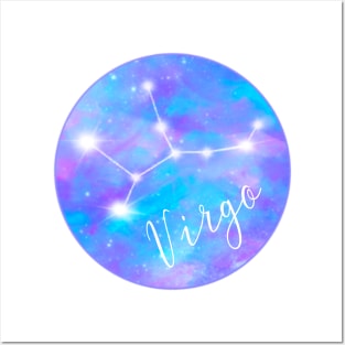 Virgo Zodiac sign constellation galaxy Posters and Art